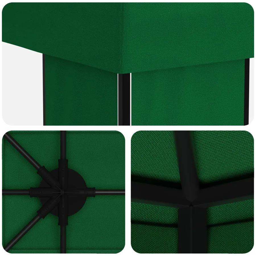 Abri de jardin 6 x 3 m Vert Polyester et Acier 190 - 5