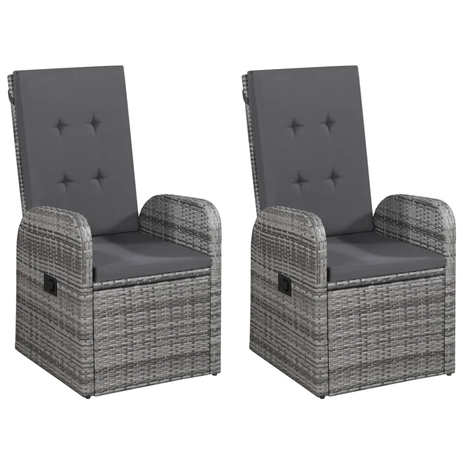 Ensemble à manger de jardin 5 pcs Gris - 5