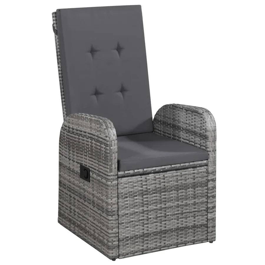 Ensemble à manger de jardin 5 pcs Gris - 6