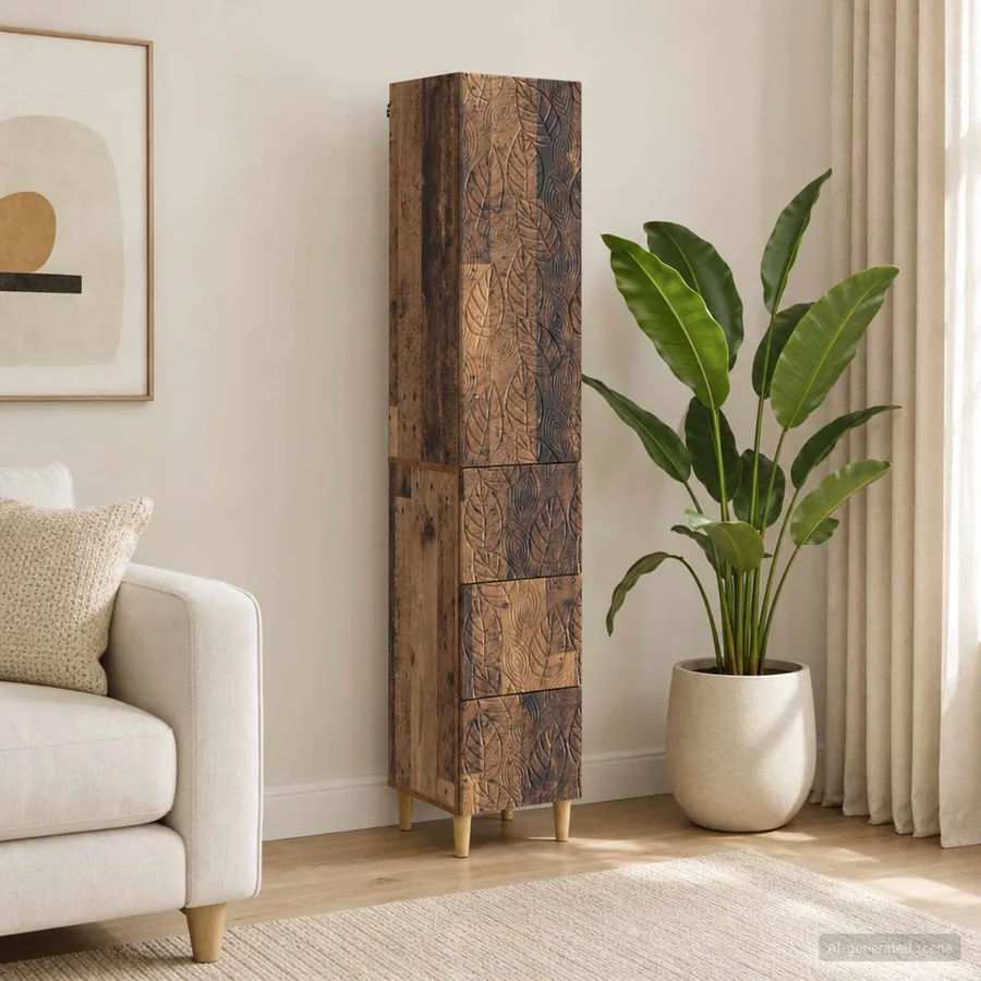 Ensemble de Meubles 2 pcs Bois ancien 33 x 34,5 x 90 cm