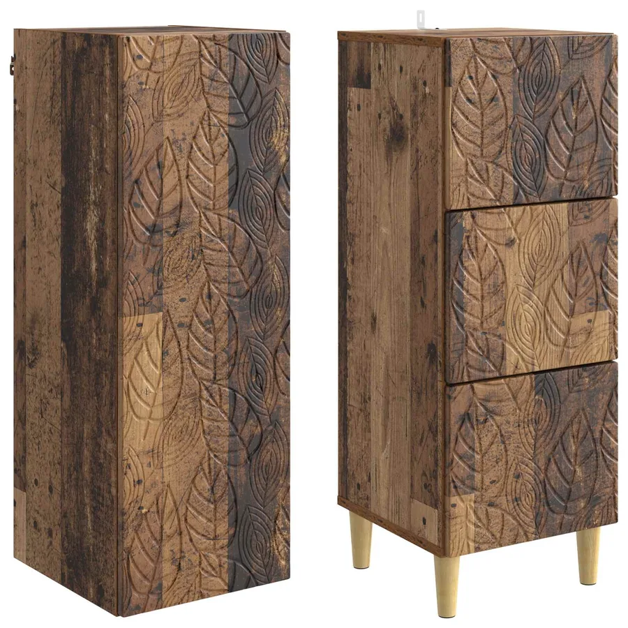 Ensemble de Meubles 2 pcs Bois ancien 33 x 34,5 x 90 cm - 4