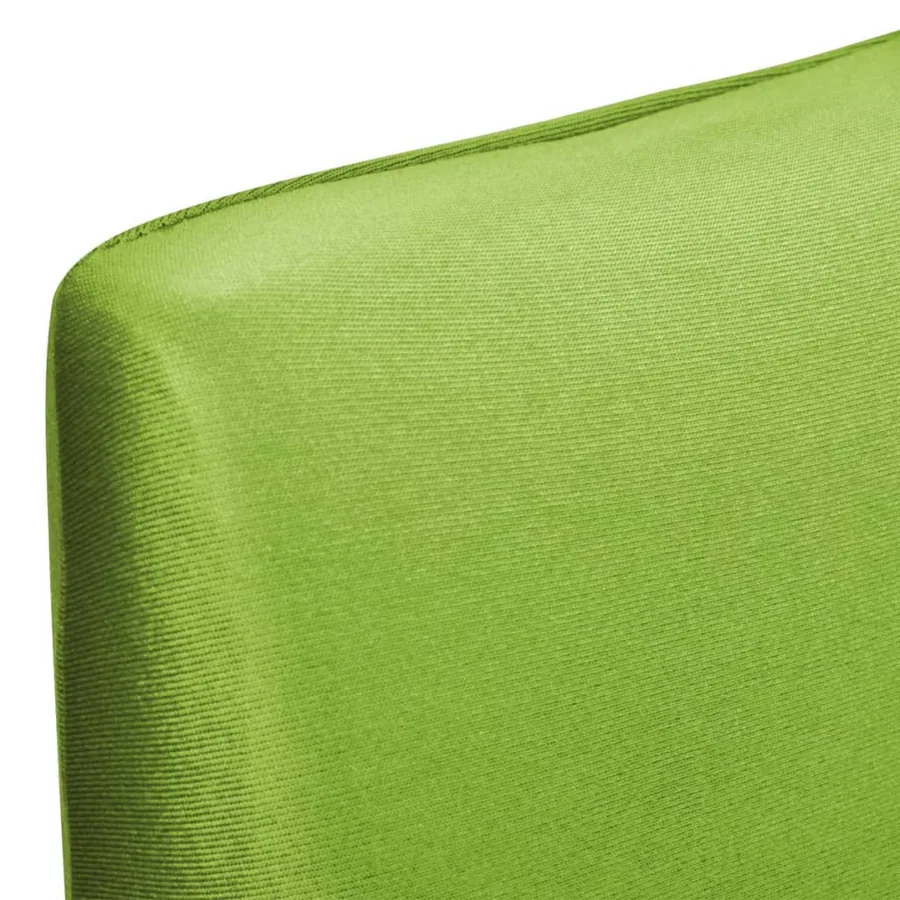 Housse de chaise droite extensible 6 pcs vert - 5