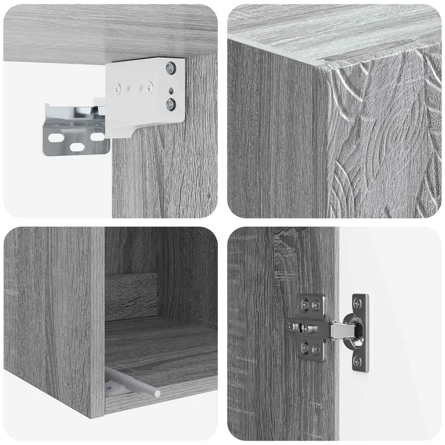 Ensemble de Meubles 2 pcs Sonoma gris Bois d'ingénierie - 8