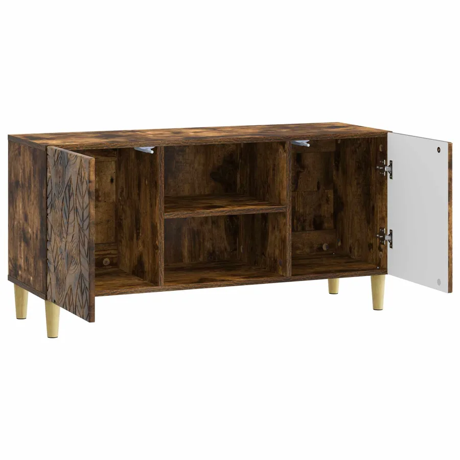 Meuble TV 102 x 34,5 x 50 cm Chêne fumé Bois d'ingénierie - 4
