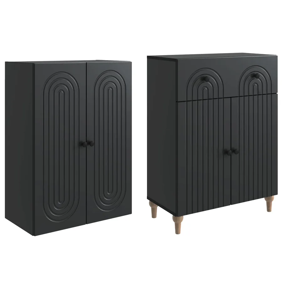 Ensemble de Meubles 2 pcs 66 x 34,5 x 90 cm Bois d'ingénierie - 4