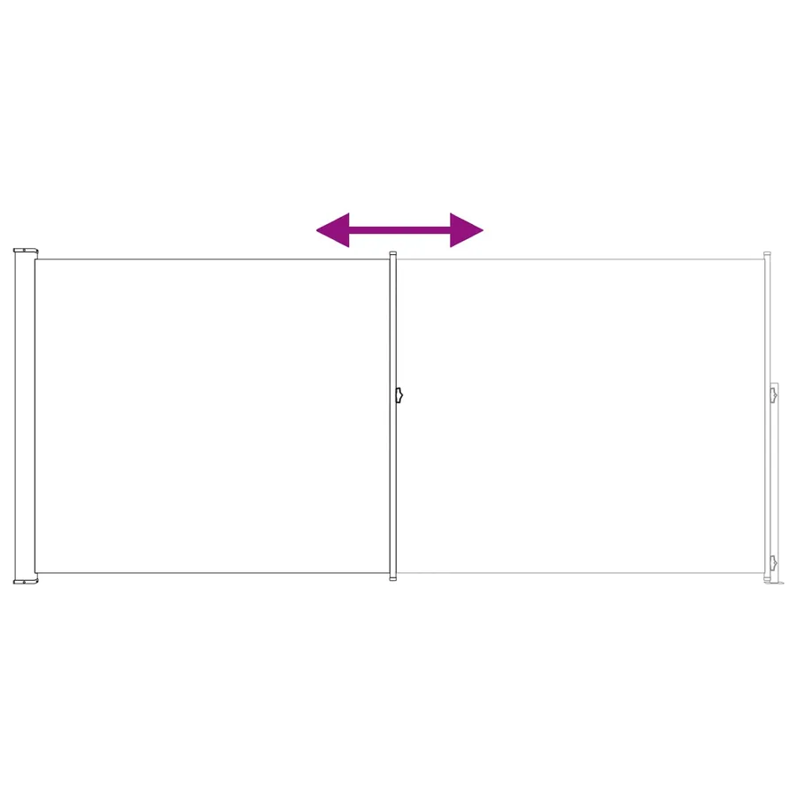 Store latéral rétractable 220 x 500 cm 100% polyester fer acier - 6