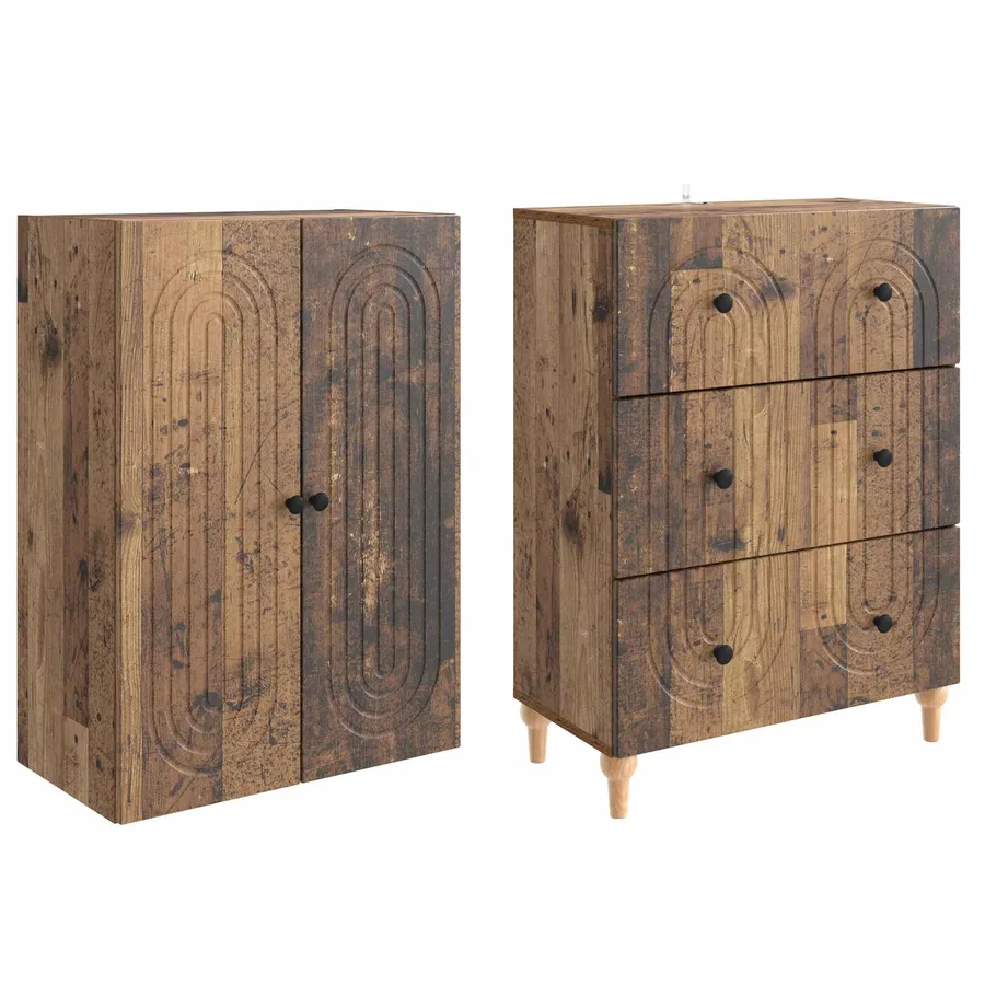 Ensemble de Meubles 2 pcs 66 x 34,5 x 90 cm Bois d'ingénierie - 4