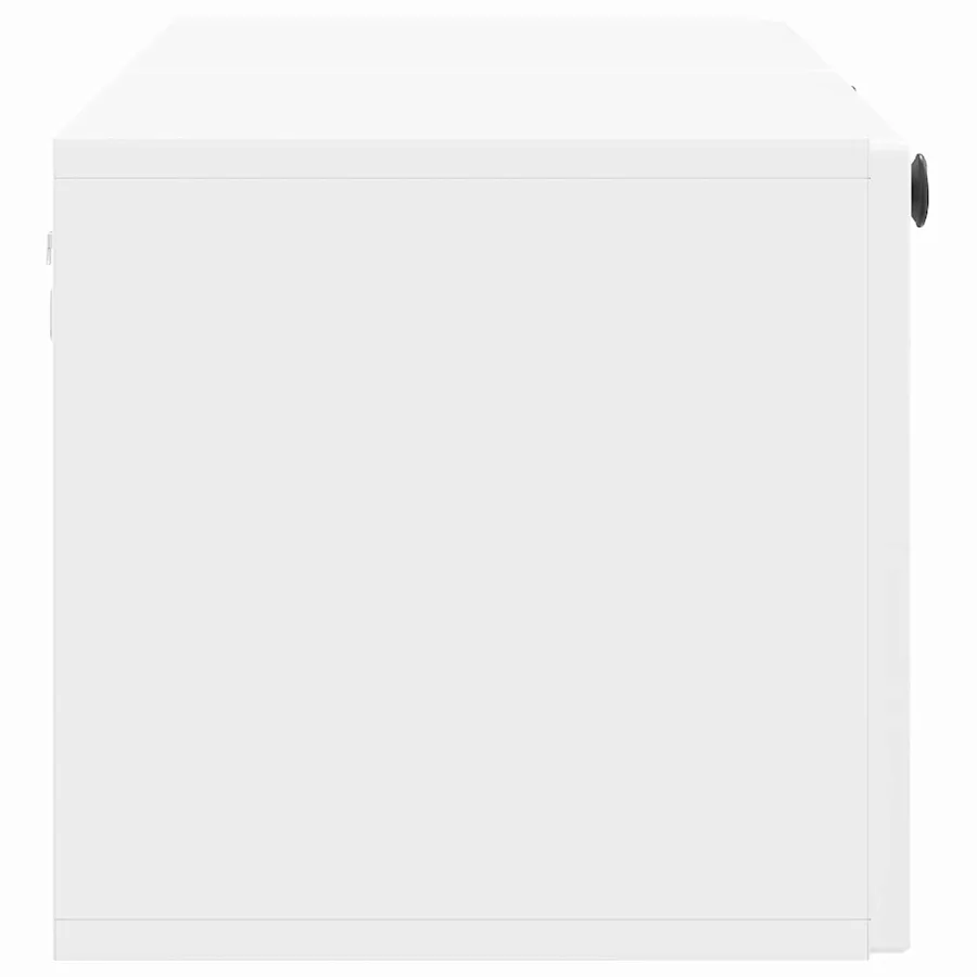 Meuble TV mural Montage mural Blanc brillant 98 x 31 x 30 cm - 7