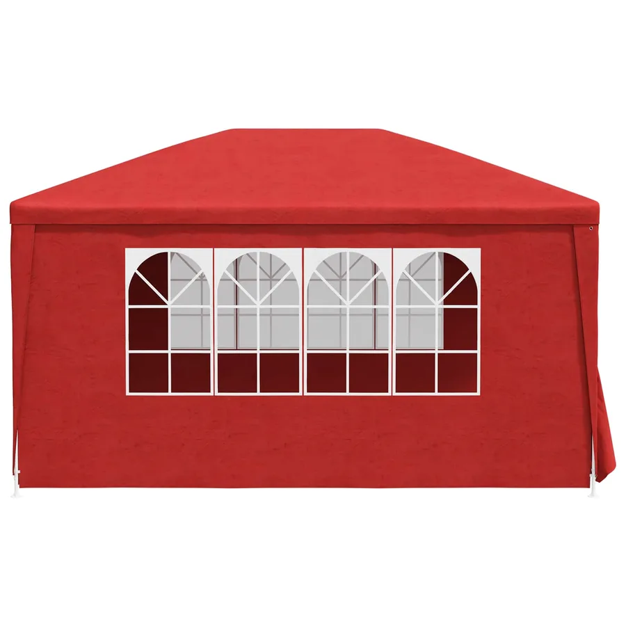 Tente de fête 400 x 300 x 255 cm Rouge PE et acier - 5