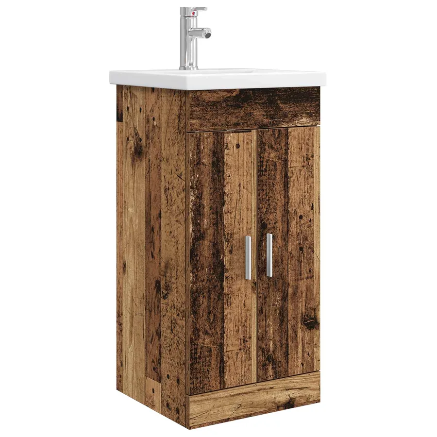 Meuble de salle de bain avec évier Bois ancien - 2