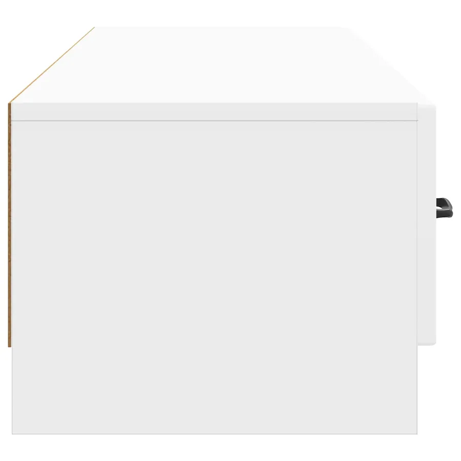 Meuble TV Blanc brillant 147 x 34,5 x 27 cm Bois d'ingénierie - 7