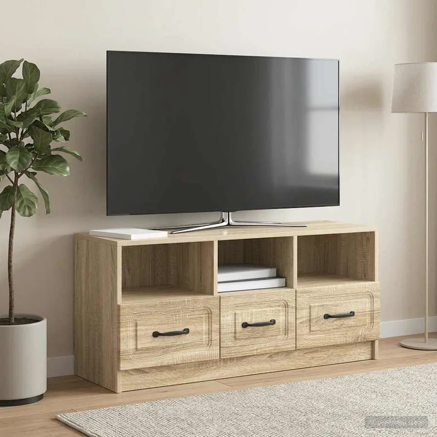 Meuble TV Chêne Sonoma 102 x 34,5 x 47 cm Bois d'ingénierie