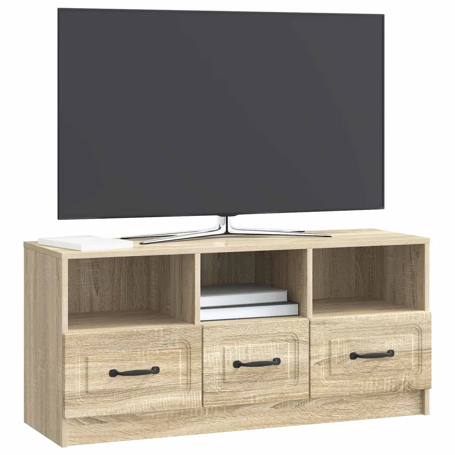 Meuble TV Chêne Sonoma 102 x 34,5 x 47 cm Bois d'ingénierie - 3