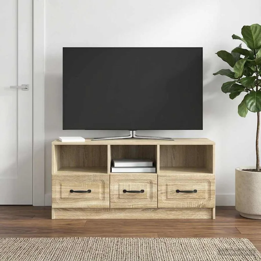 Meuble TV Chêne Sonoma 102 x 34,5 x 47 cm Bois d'ingénierie - 4