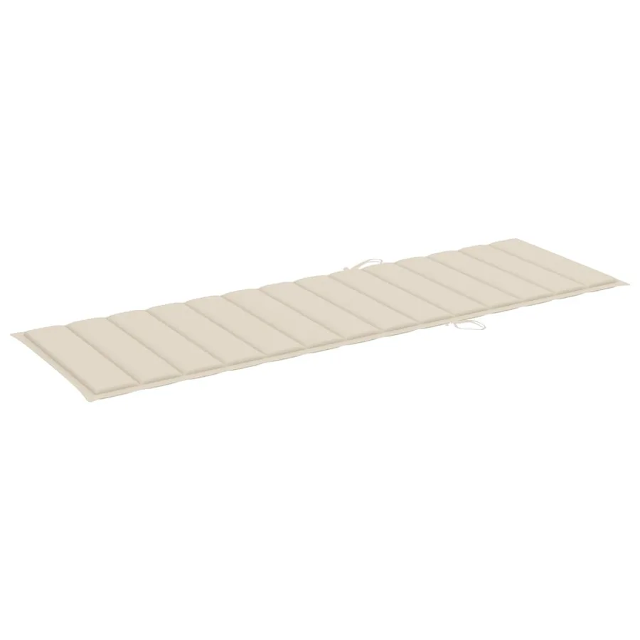 Chaises longues lot de 2 avec coussins Bois d'acacia solide - 12