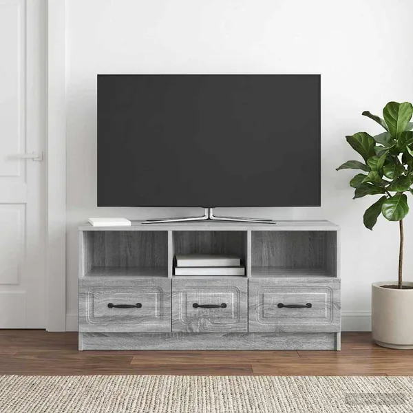 Meuble TV Sonoma gris 102 x 34,5 x 47 cm Bois d'ingénierie