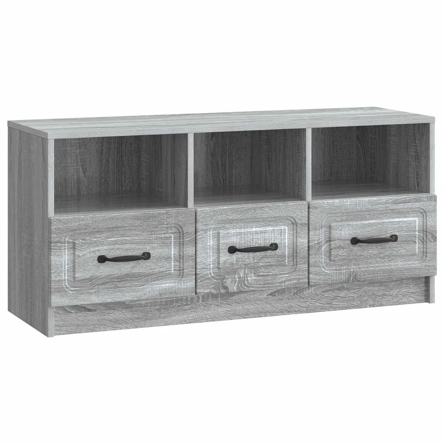 Meuble TV Sonoma gris 102 x 34,5 x 47 cm Bois d'ingénierie - 2