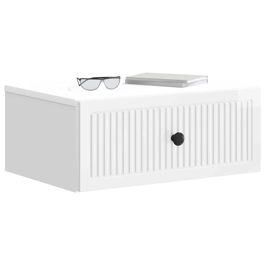 Cabinet de chevet 2 pcs Blanc brillant 49 x 34,5 x 20 cm - 3