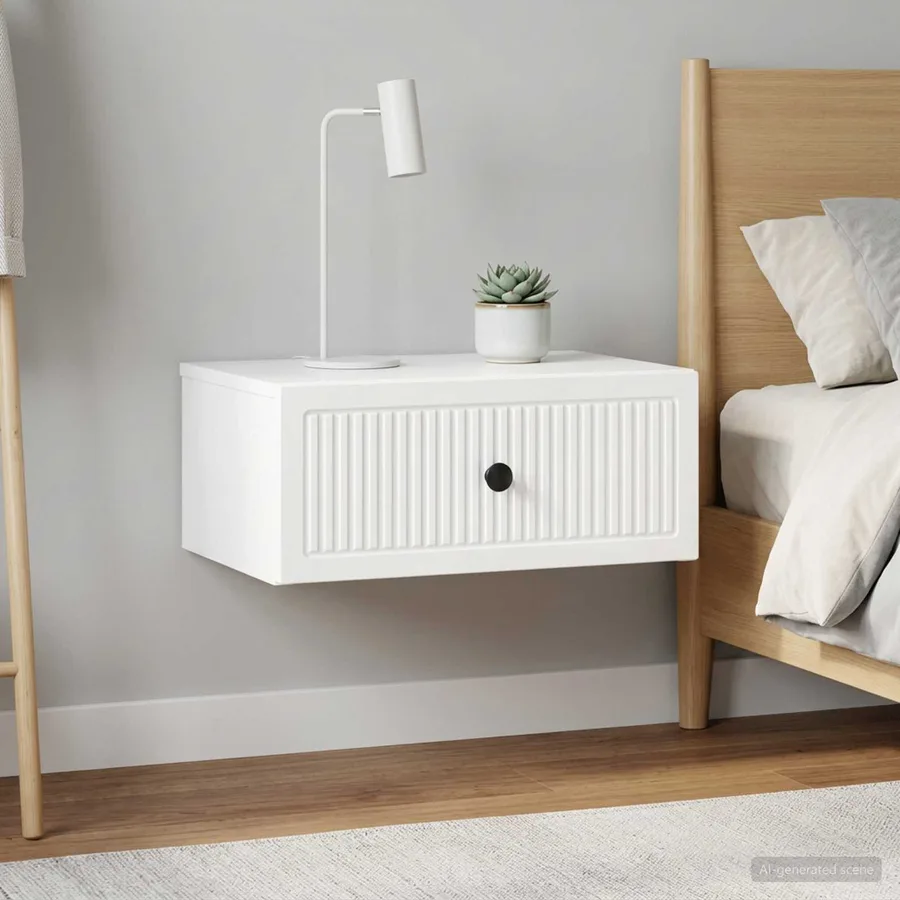Cabinet de chevet 2 pcs Blanc brillant 49 x 34,5 x 20 cm - 4