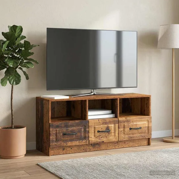 Meuble TV Bois ancien 102 x 34,5 x 47 cm Bois d'ingénierie