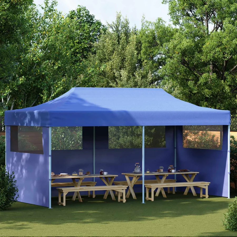 Tente de fête Bleu 291 x 580 x 315 cm Tissu Oxford