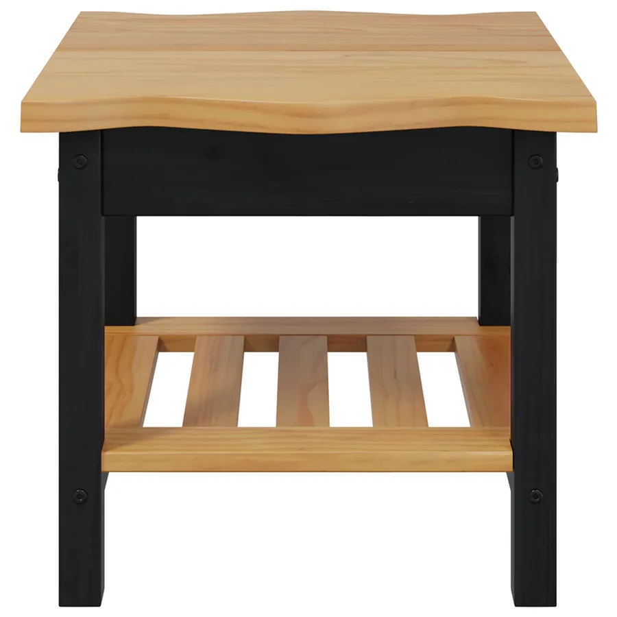 Table d'appoint EKAI Noir 50 x 50 x 45,5 cm Bois de pin massif - 4