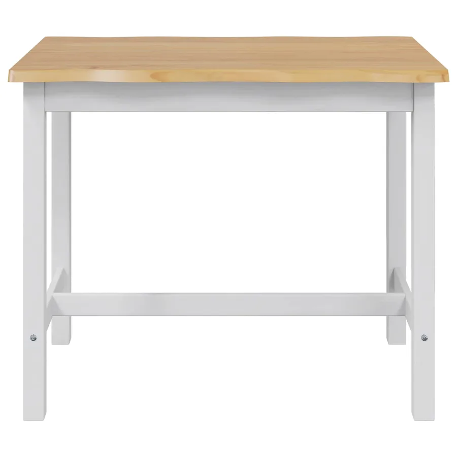 Table haute EKAI Blanc 112 x 70 x 91 cm Bois de pin massif - 4