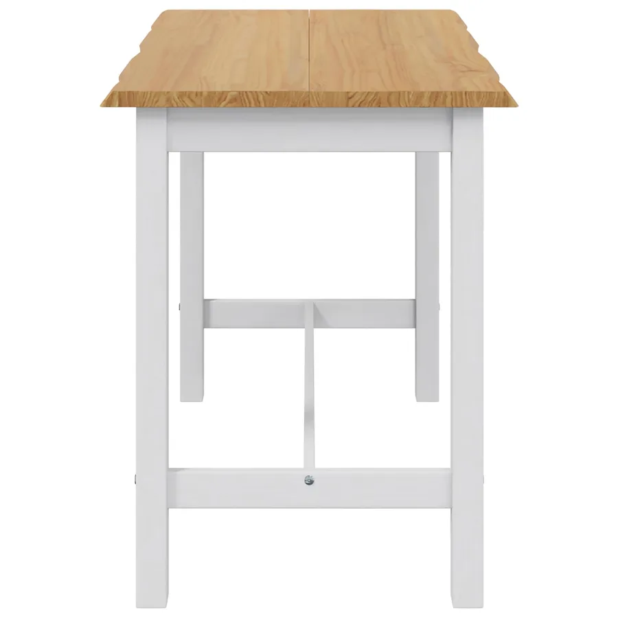 Table haute EKAI Blanc 112 x 70 x 91 cm Bois de pin massif - 5