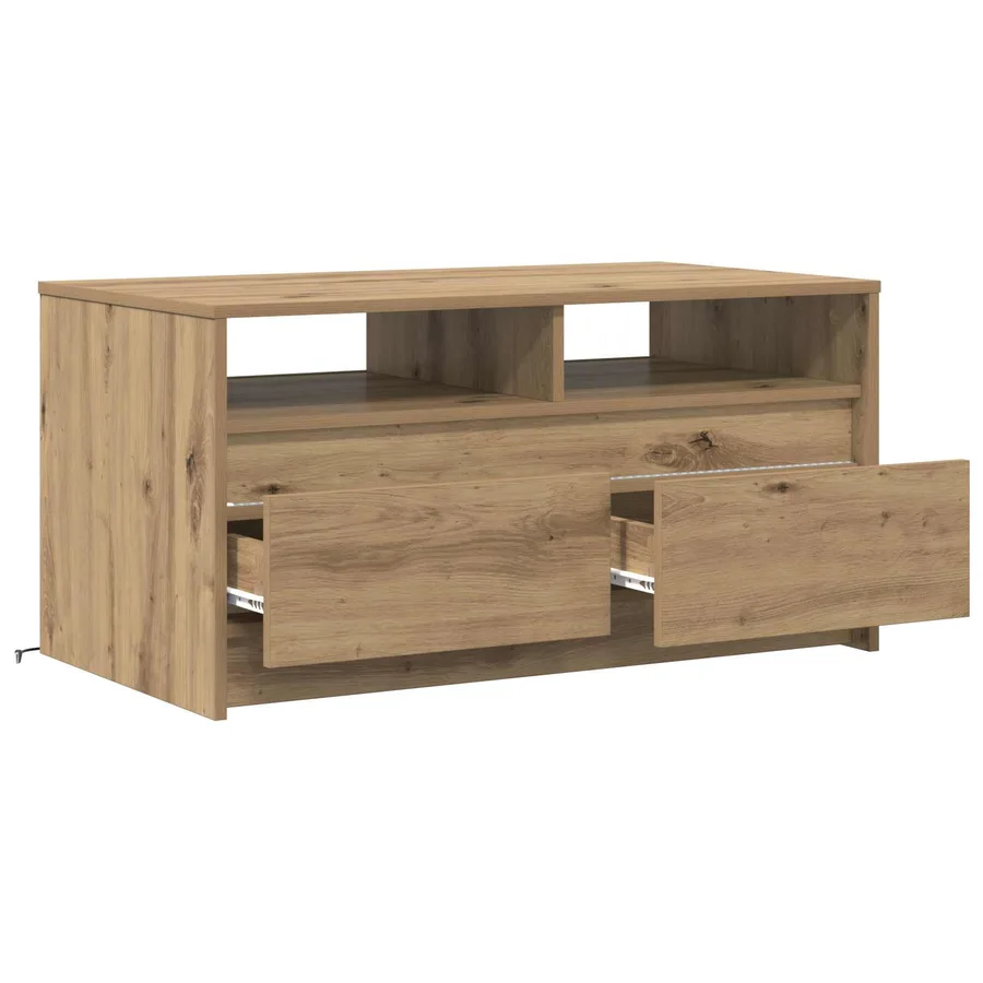 Table basse Chêne artisan 90 x 50 x 45 cm Bois d'ingénierie - 6