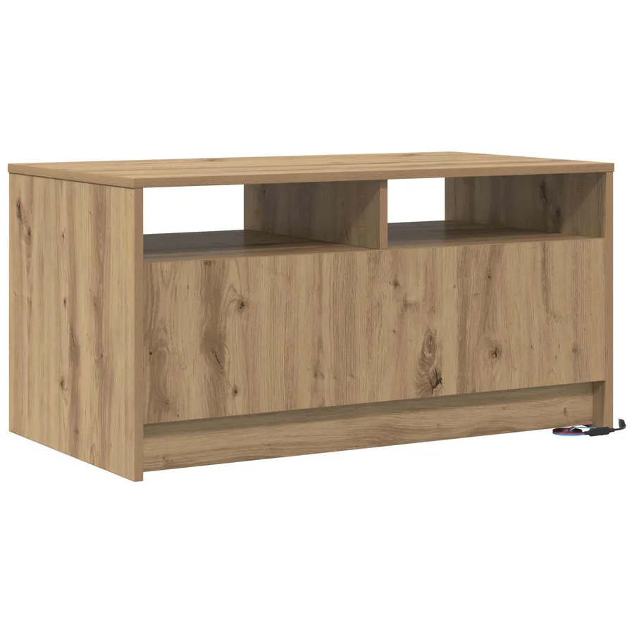 Table basse Chêne artisan 90 x 50 x 45 cm Bois d'ingénierie - 9