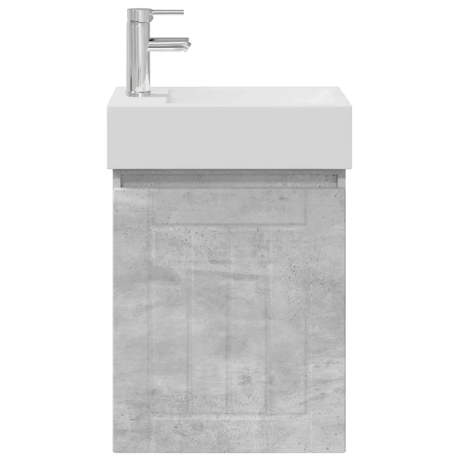 Meuble de salle de bain avec robinet Gris béton - 5