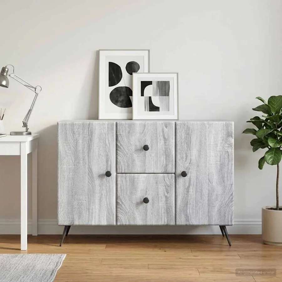 Buffet Sonoma gris 89 x 34,5 x 60 cm Bois d'ingénierie