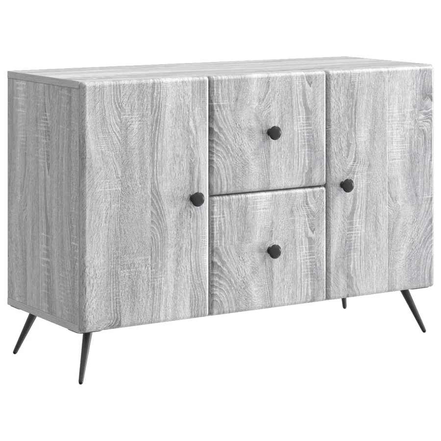 Buffet Sonoma gris 89 x 34,5 x 60 cm Bois d'ingénierie - 2