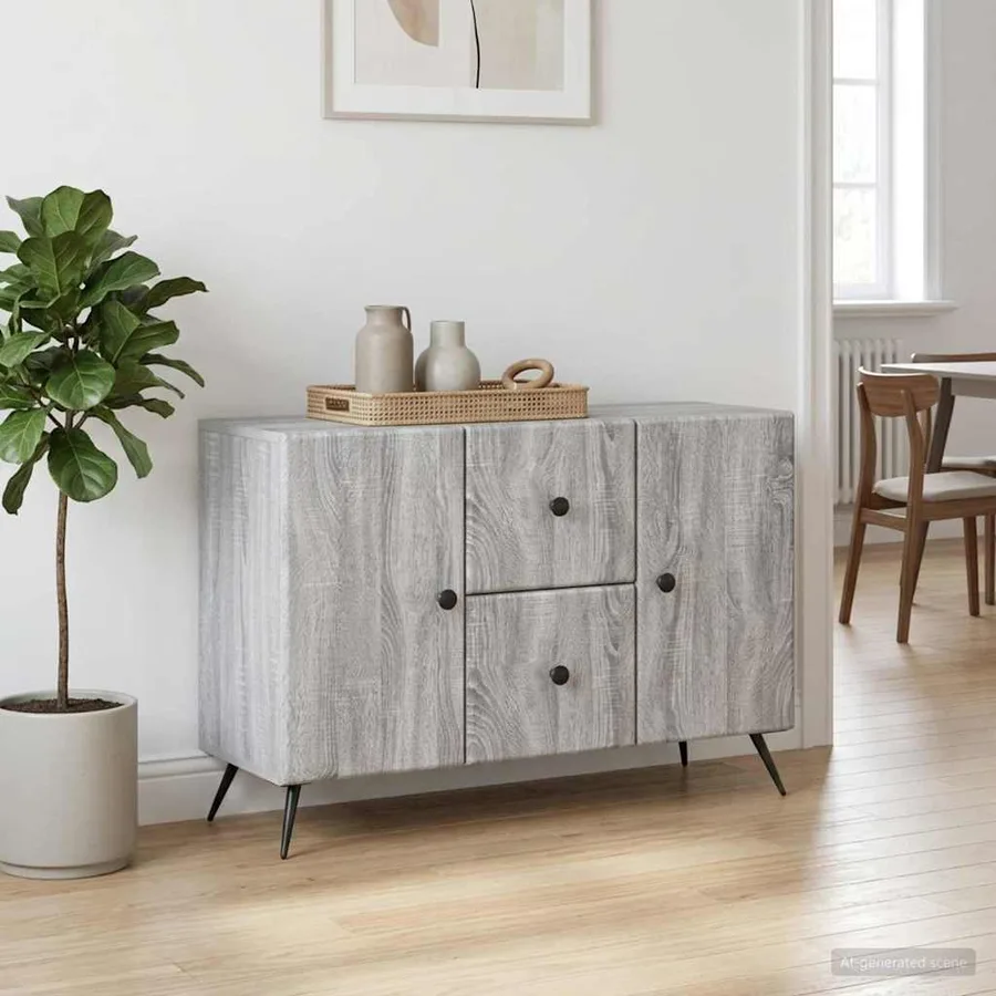Buffet Sonoma gris 89 x 34,5 x 60 cm Bois d'ingénierie - 4