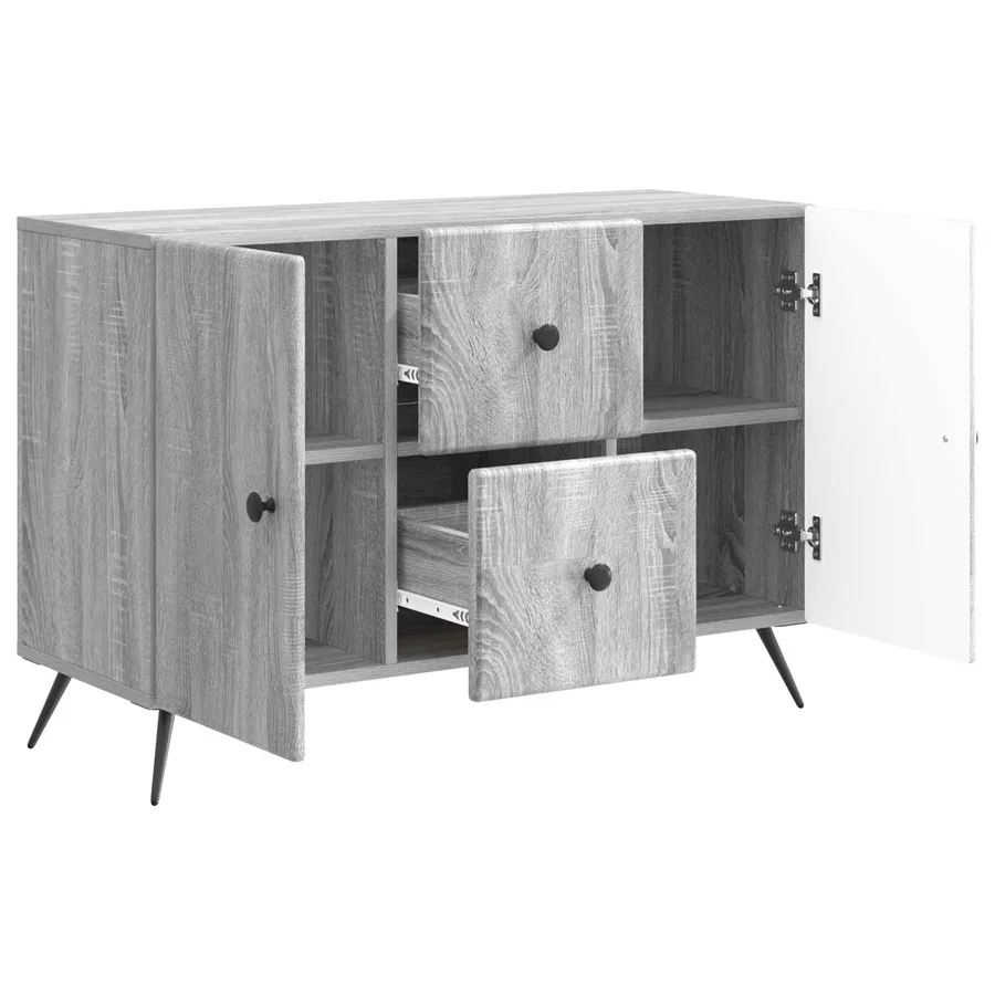 Buffet Sonoma gris 89 x 34,5 x 60 cm Bois d'ingénierie - 5
