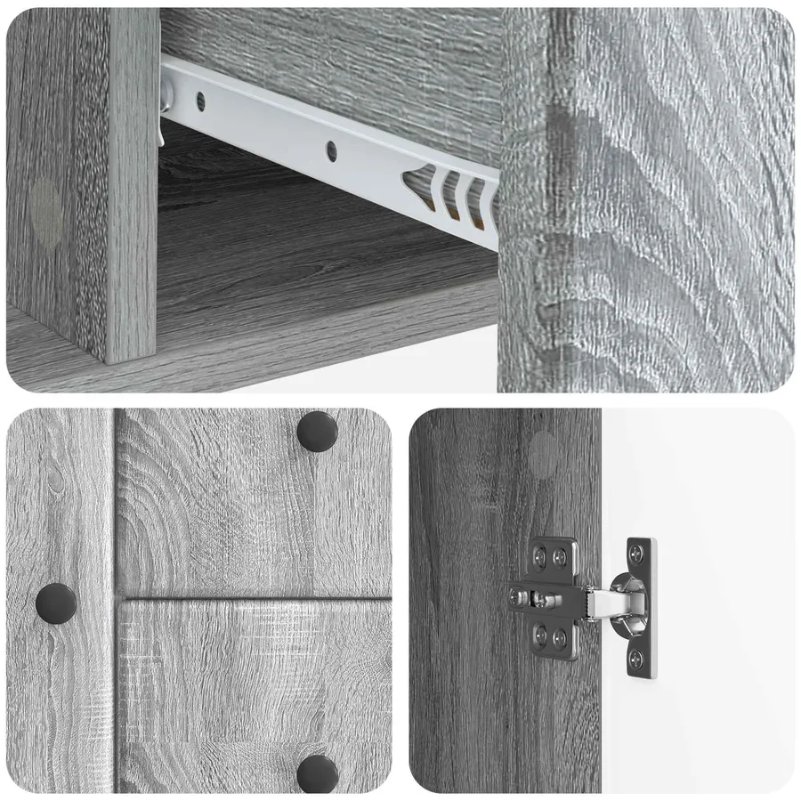 Buffet Sonoma gris 89 x 34,5 x 60 cm Bois d'ingénierie - 9