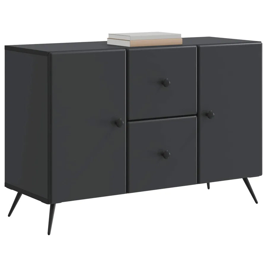 Buffet avec tiroir Noir 89 x 34,5 x 60 cm Bois d'ingénierie - 3
