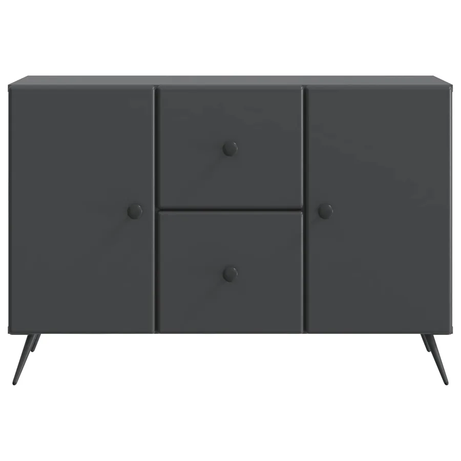 Buffet avec tiroir Noir 89 x 34,5 x 60 cm Bois d'ingénierie - 6