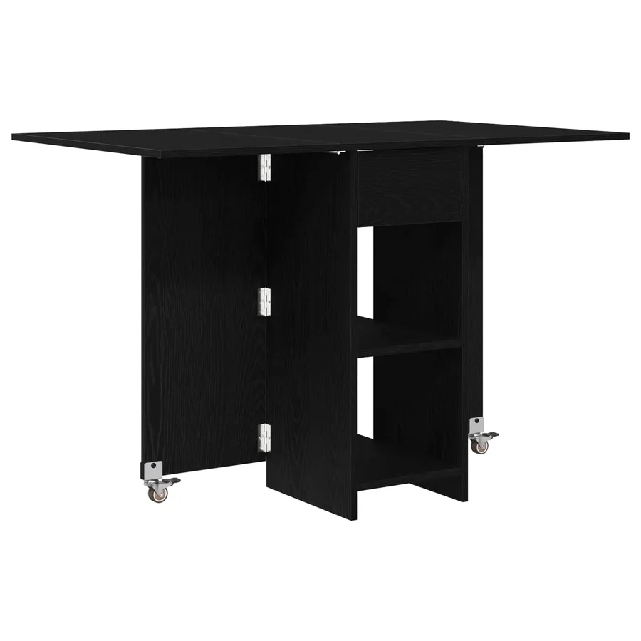 Table à dîner 115 x 70 x 75 cm Bois d'ingénierie Chêne noir - 2