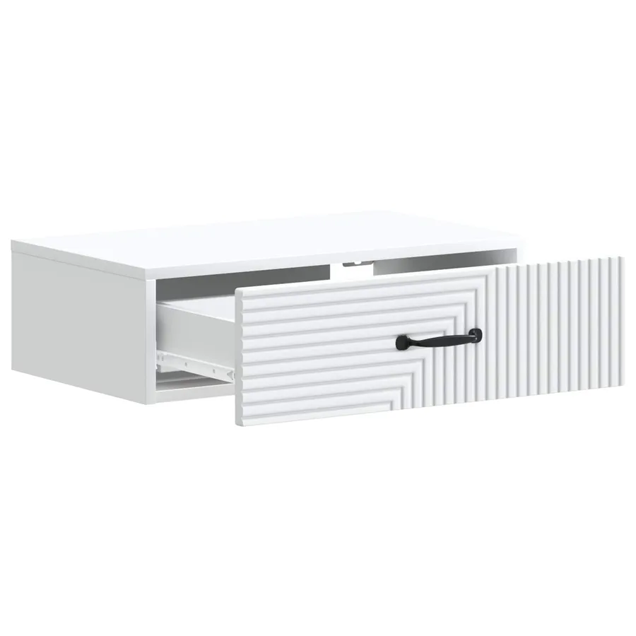 Table d'appoint murale Blanc 59 x 34,5 x 17 cm - 4