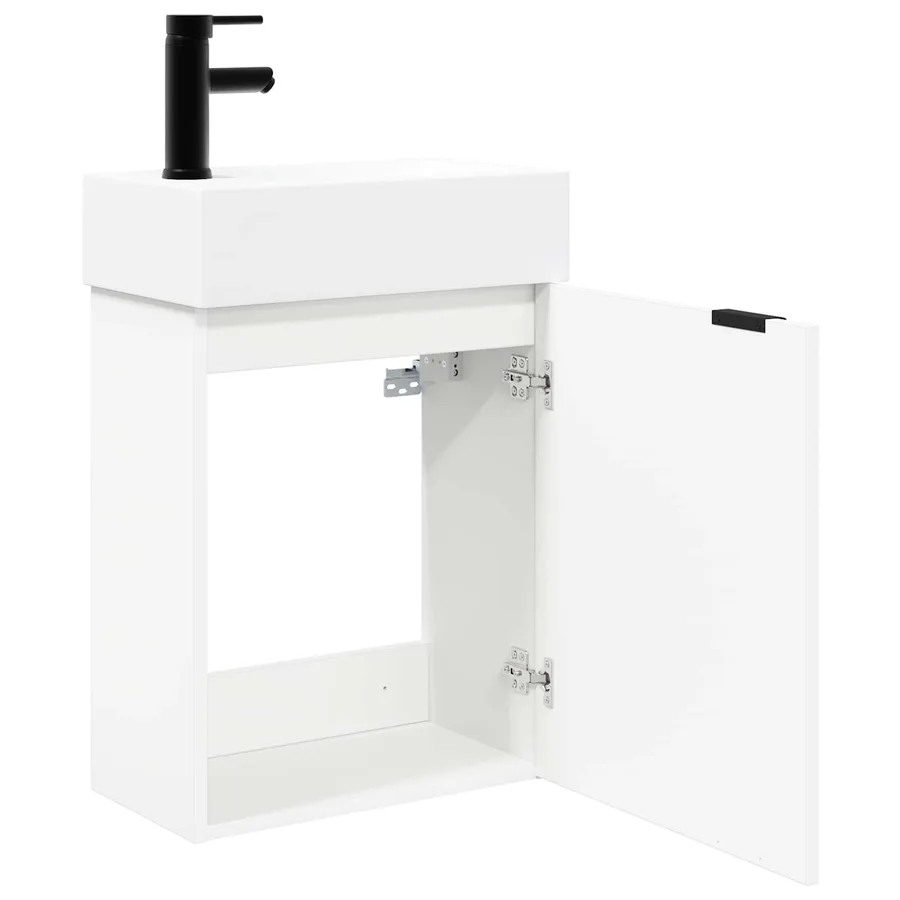 Meuble de salle de bain avec robinet Blanc 45,5 x 22,5 x 84 cm - 4
