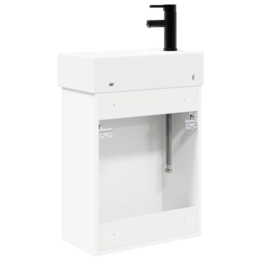 Meuble de salle de bain avec robinet Blanc 45,5 x 22,5 x 84 cm - 7