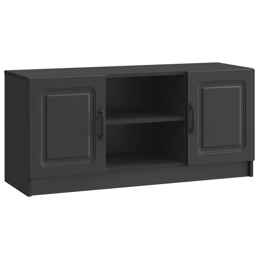 Meuble TV Noir 102 x 34,5 x 47 cm Bois d'ingénierie - 2