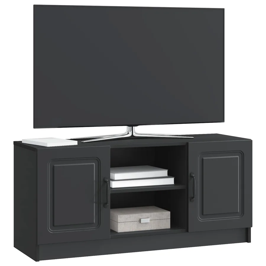 Meuble TV Noir 102 x 34,5 x 47 cm Bois d'ingénierie - 3