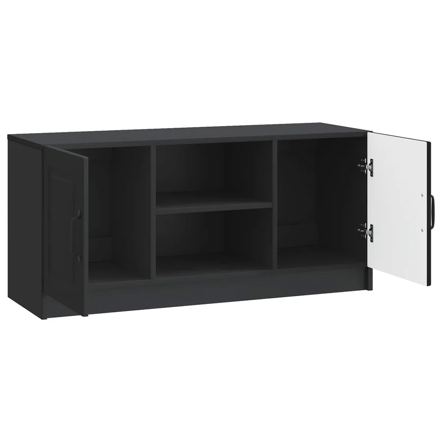 Meuble TV Noir 102 x 34,5 x 47 cm Bois d'ingénierie - 5
