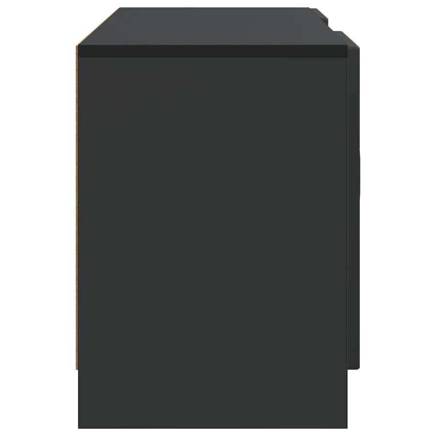Meuble TV Noir 102 x 34,5 x 47 cm Bois d'ingénierie - 7