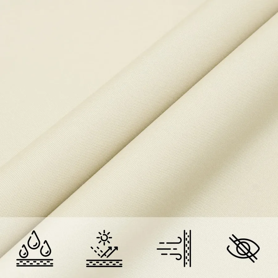 Voile de parasol tissu oxford rectangulaire 5x7 m crème - 8