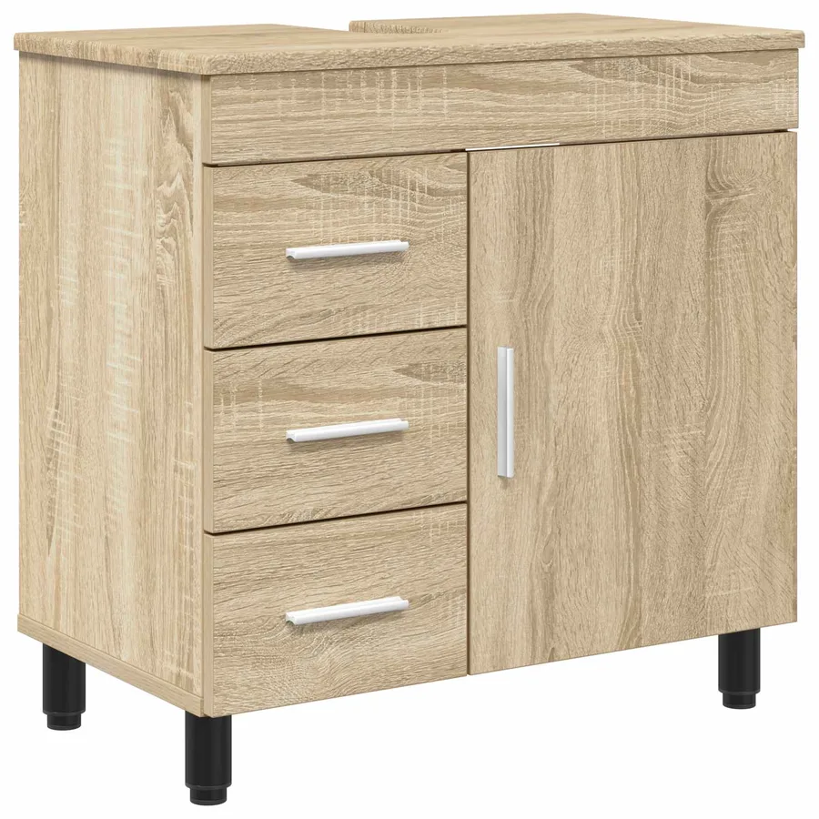 Unité de vanité de salle de bain Chêne Sonoma 60 x 35 x 60 cm - 2
