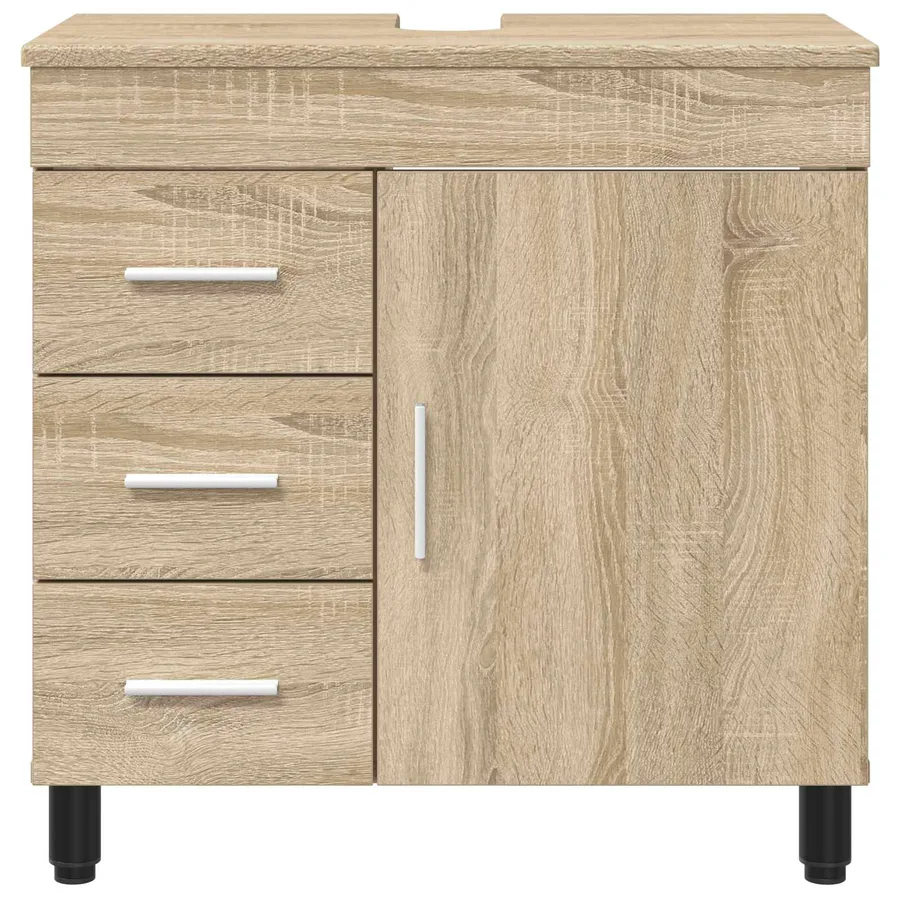 Unité de vanité de salle de bain Chêne Sonoma 60 x 35 x 60 cm - 5