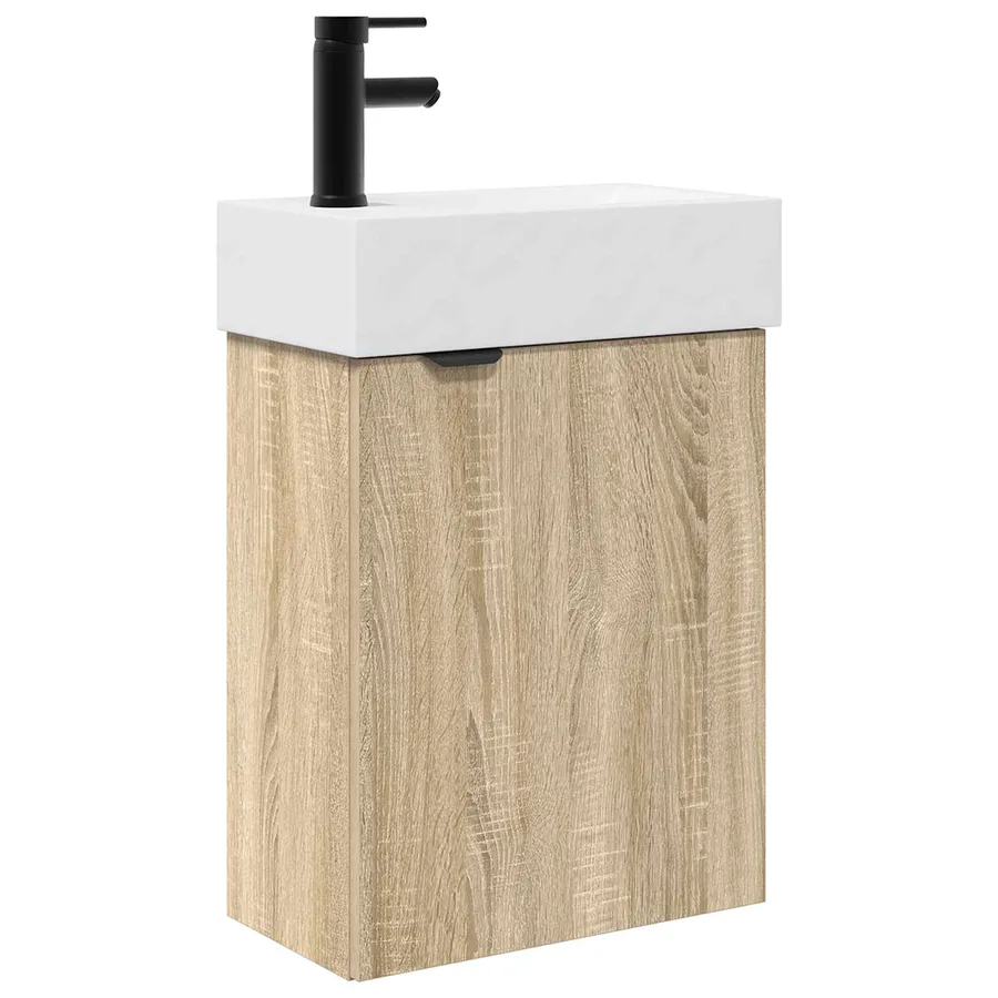 Meuble de salle de bain avec robinet Chêne Sonoma - 2